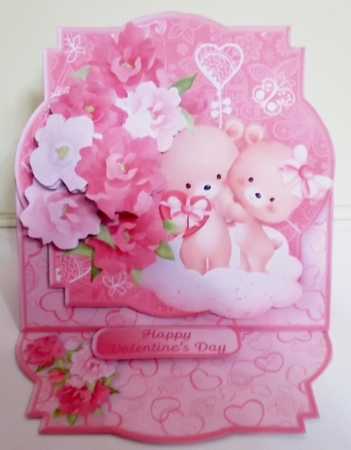 Valentine Bears - Shaped Easel Card Mini Kit by Pam Stubley