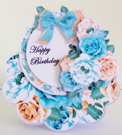 Rocker Card Vintage Roses by Pam Stubley