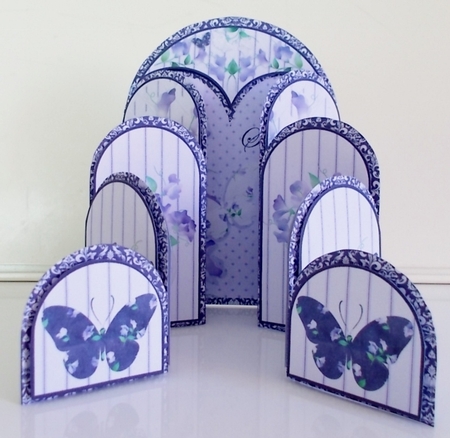 Sweet Thoughts 9 Panelled Fold Card and Envelope by Pam Stubley