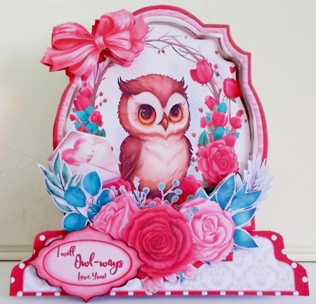Hoot, Hoot! You are Cute 1 XL Shaped Card Kit by Pam Stubley