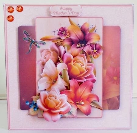 Lilies and Roses - Decoupage Card Mini Kit by Pam Stubley