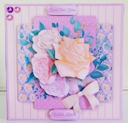 Soft Pastels Bouquet - Decoupage Card Mini Kit by Pam Stubley