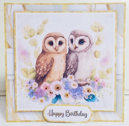 OWL Couples Card Front Mini Kit-3 by Pam Stubley