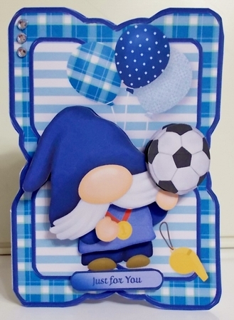 Football Gnome - Shaped Card Mini Kit by Pam Stubley