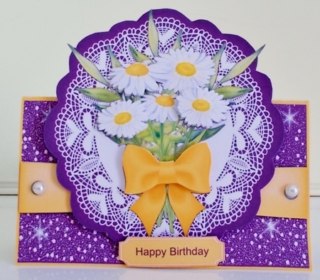 Daisy Daisy Daisy Shaped 7 x 7 Card by Pam Stubley