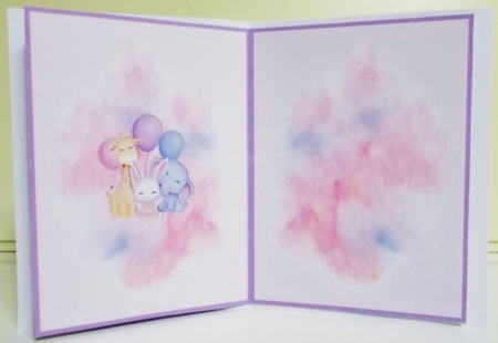Animal Themed Girls Birthday Card Insert by Pam Stubley