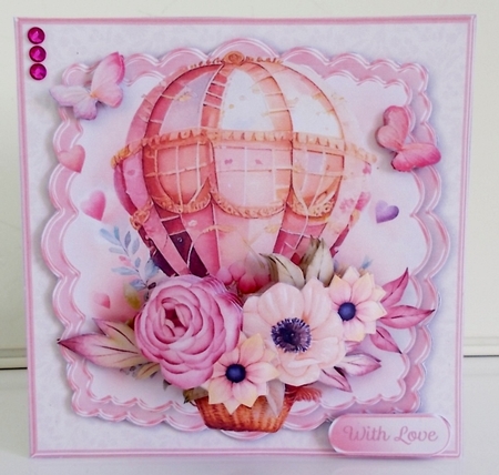 Hot Air Balloon - Decoupage Card Mini Kit by Pam Stubley