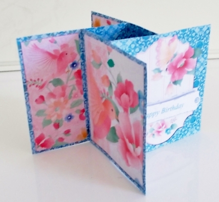 Blossoming Wings Pinwheel Card with various sentiments by Pam Stubley