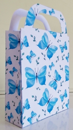 Blue butterflies gift bag 1 by Pam Stubley