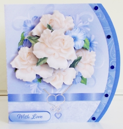 Roses and Petunias - Rounded Offset Card Mini Kit by Pam Stubley
