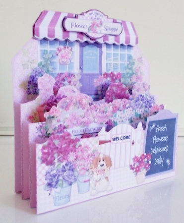 Flower Shoppe Diorama Card by Pam Stubley