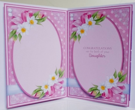 A5 Bunny Baby Girl - matching Insert for Baby Daughter by Pam Stubley