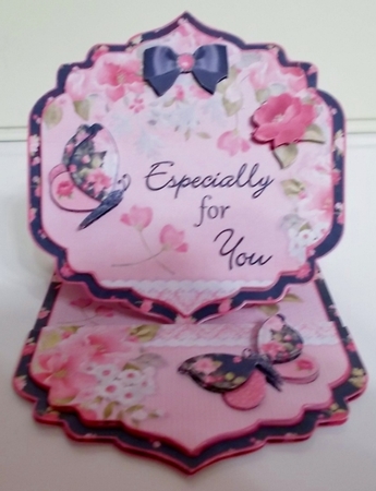 Blossoms Blooms & Butterflies Easel Card by Pam Stubley