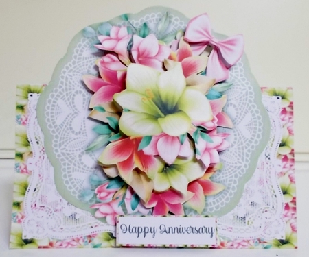 Amaryllis All Occasions 7 x 7 Shaped Card by Pam Stubley