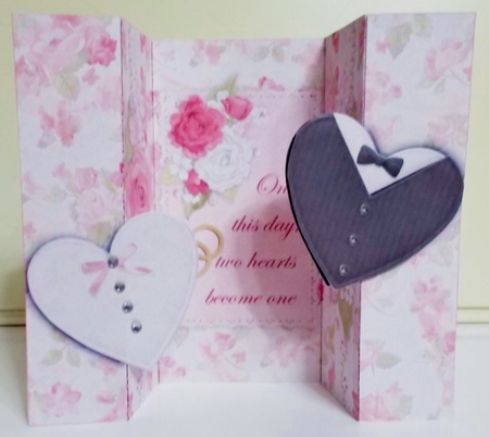 On This Day - Wedding Double Fold Back Card and Envelope by Pam Stubley