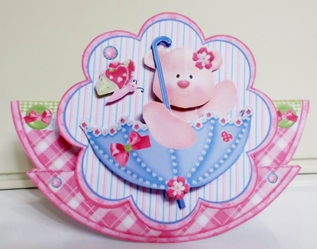  Umbrella Bear Stepper Rocker Card by Pam Stubley