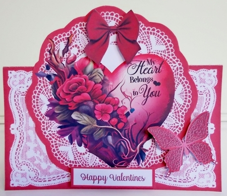 Valentines & Anniversary Heart 7 x 7 Shaped Card by Pam Stubley