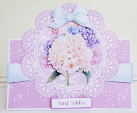 Hydrangea All Occasions 7 x 7 Shaped Card by Pam Stubley