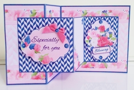 Blooming Flowers Double ZFold Card by Pam Stubley