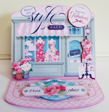 Très Chic Boutique Easel Card by Pam Stubley