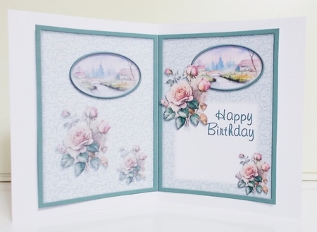 Dream Rose Happy Birthday Insert 5x7 by Pam Stubley