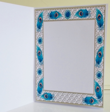 Peacock frame insert(blank) by Pam Stubley