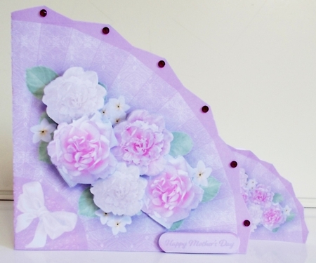 Roses and Carnations - Fan-Shaped Card Mini Kit by Pam Stubley