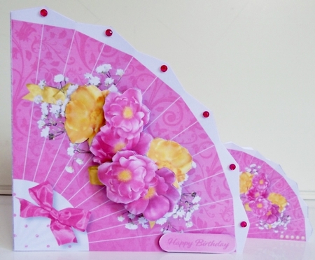 Spring Blossom - Fan-Shaped Card Mini Kit by Pam Stubley