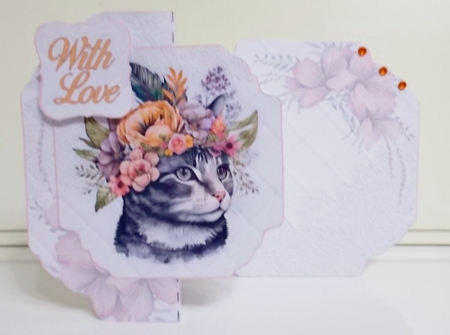 Cats & Flowers Fold Back Mini Kit  American Shorthair     by Pam Stubley