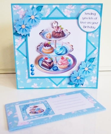 Afternoon Tea #4 (7x7 inch square card kit) by Pam Stubley