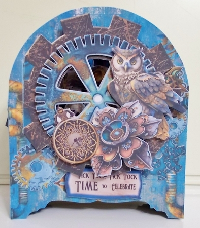 Steam Tinker BlueBehind the Door Card by Pam Stubley