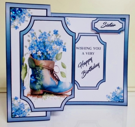FB Forget-me-nots boot by Pam Stubley