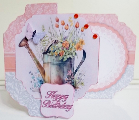 Watering Can Fold Back Mini Kit *Bow Is Optional*       Includes 5 Toppers & Matching Tags by Pam Stubley