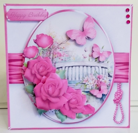 Garden Bench - Decoupage Card Mini Kit by Pam Stubley