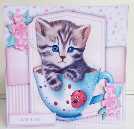 8x8 Mini Kit, Gorgeous Kitty in a Cup ,1 by Pam Stubley