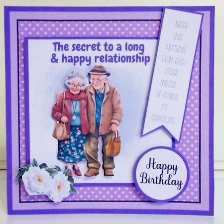 Long and Happy Relationship #3 (7x7 inch square card kit) by Pam Stubley