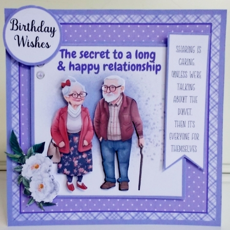 Long and Happy Relationship #5 (7x7 inch square card kit) by Pam Stubley