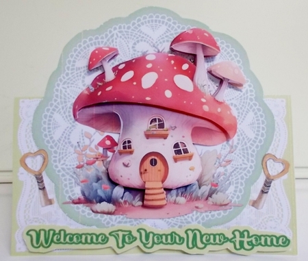 Welcome To Your New Home 7 x 7 Shaped Card by Pam Stubley