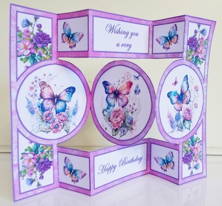 Circle shutter watercolour butterflies by Pam Stubley