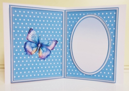 Blue Butterflies Insert#1 Blank Blue background by Pam Stubley