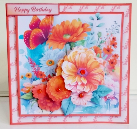Summer Flowers - Decoupage Card Mini Kit by Pam Stubley