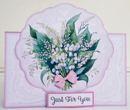 Birth Month May Lily Of The Valley  & All Occasions 7 x 7 Shaped Cards  by Pam Stubley