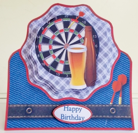 Pub Night - Stand-up Wavy Pyramid Card Mini Kit by Pam Stubley