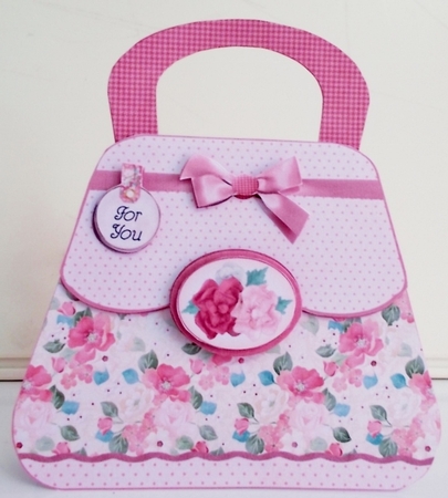 Floral Handbag Card by Pam Stubley