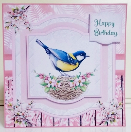 Cherry blossom bird card front 1 by Pam Stubley