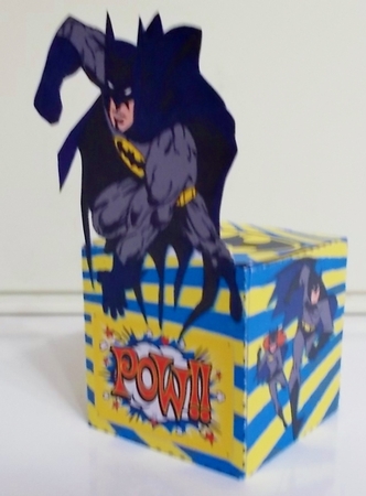 BATMAN ROBIN MARVEL COMICS BIRTHDAY FAVOR BOX by Pam Stubley