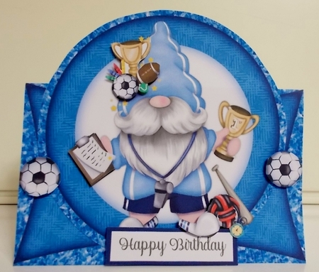 Sports Coach All Occasions 7 x 7 Shaped Card by Pam Stubley