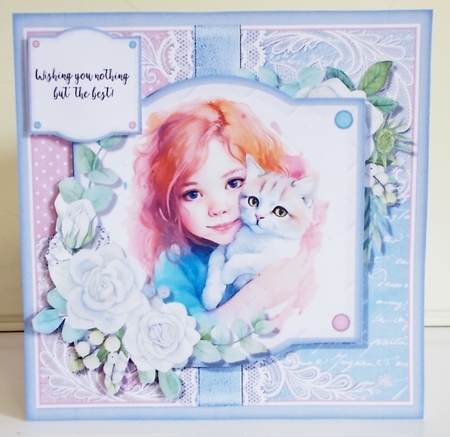 A girl and her cat KIT-ONE  by Pam Stubley