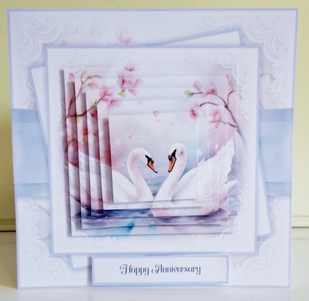 Swans in Cherry Blossom No.2 by Pam Stubley