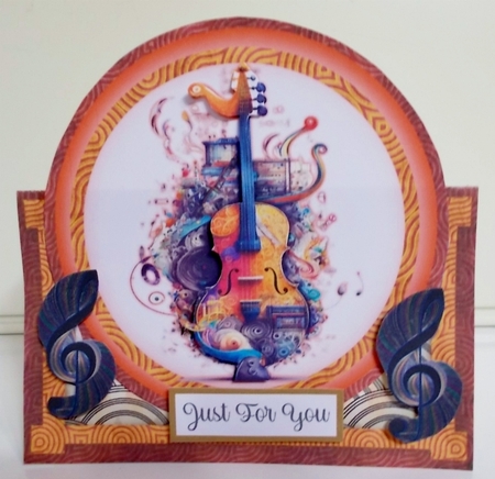 Futuristic Double Base All Occasions 7 x 7 Shaped Card by Pam Stubley